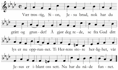 Vær trøstig, Sion, Jesu brud