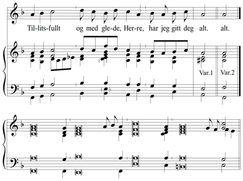 Tillitsfullt og med glede, Herre, har jeg gitt deg alt