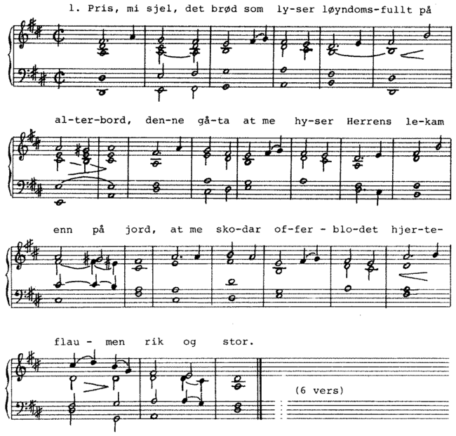 Pris, mi sjel, det brød som lyser